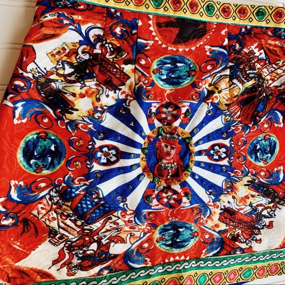 SOLD L’ATISTE Embellished Saint Designer Skirt - Picture 6 of 8